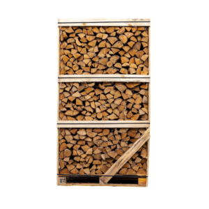 Kiln dried alder firewood in 1,8 RM wooden crates