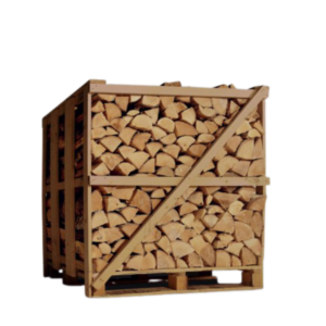 Kiln dried firewood in 1 RM wooden crates Kiln dried firewood in 1 RM wooden crates